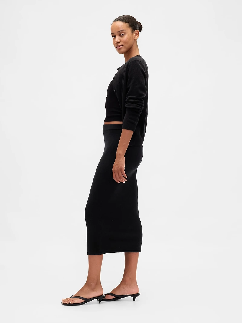 CashSoft Stretch Midi Skirt