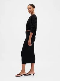 CashSoft Stretch Midi Skirt