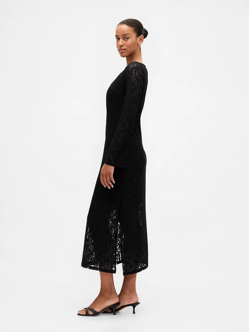 Lace Bell-Sleeve Maxi Dress