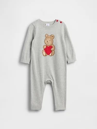 Baby Brannan Bear Heart Sweater One-Piece