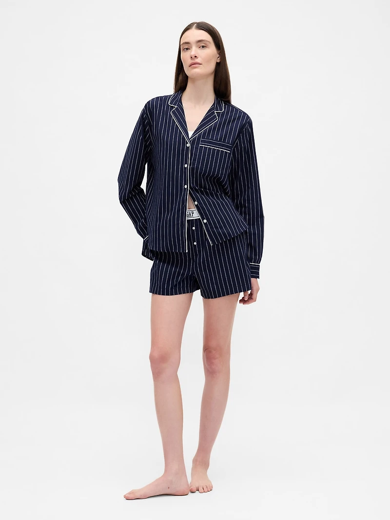 Poplin Logo PJ Boxer Shorts