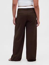 Mid Rise Double-Waist Pants