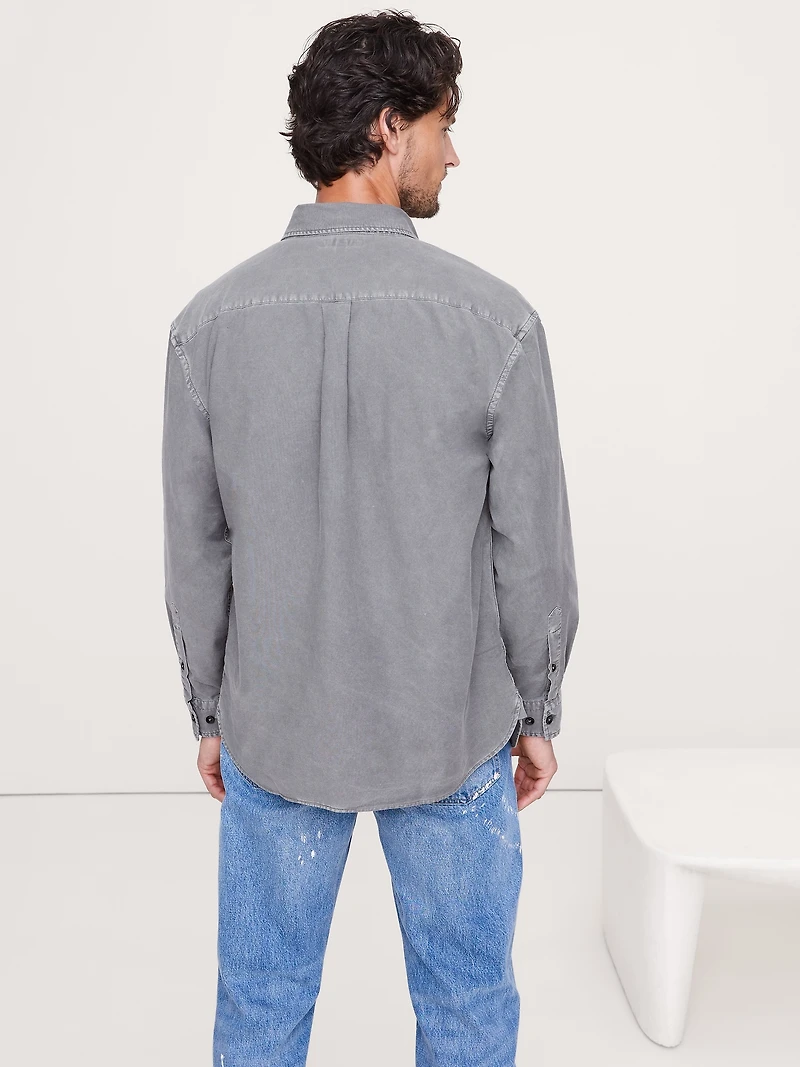 Relaxed-Fit Garment Dye Oxford Shirt
