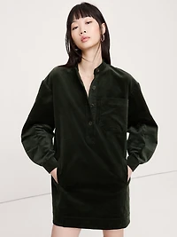 Corduroy Popover Shift Dress