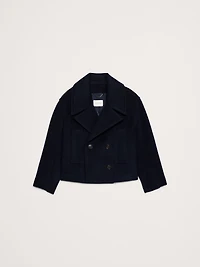 Italian Melton Wool-Blend Peacoat