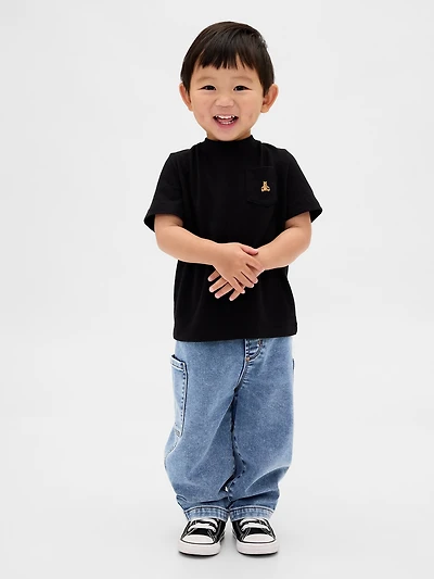 Jean coupe baril en tricot pour Bébé et Tout-petit