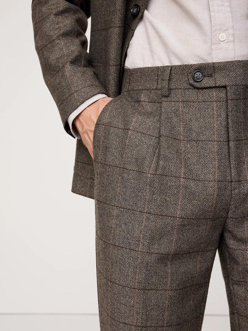 Italian Windowpane Suit Pant