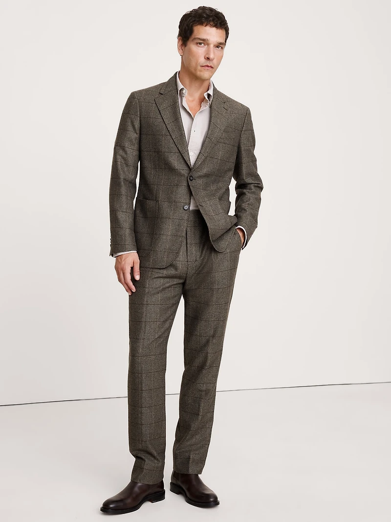 Italian Windowpane Suit Pant