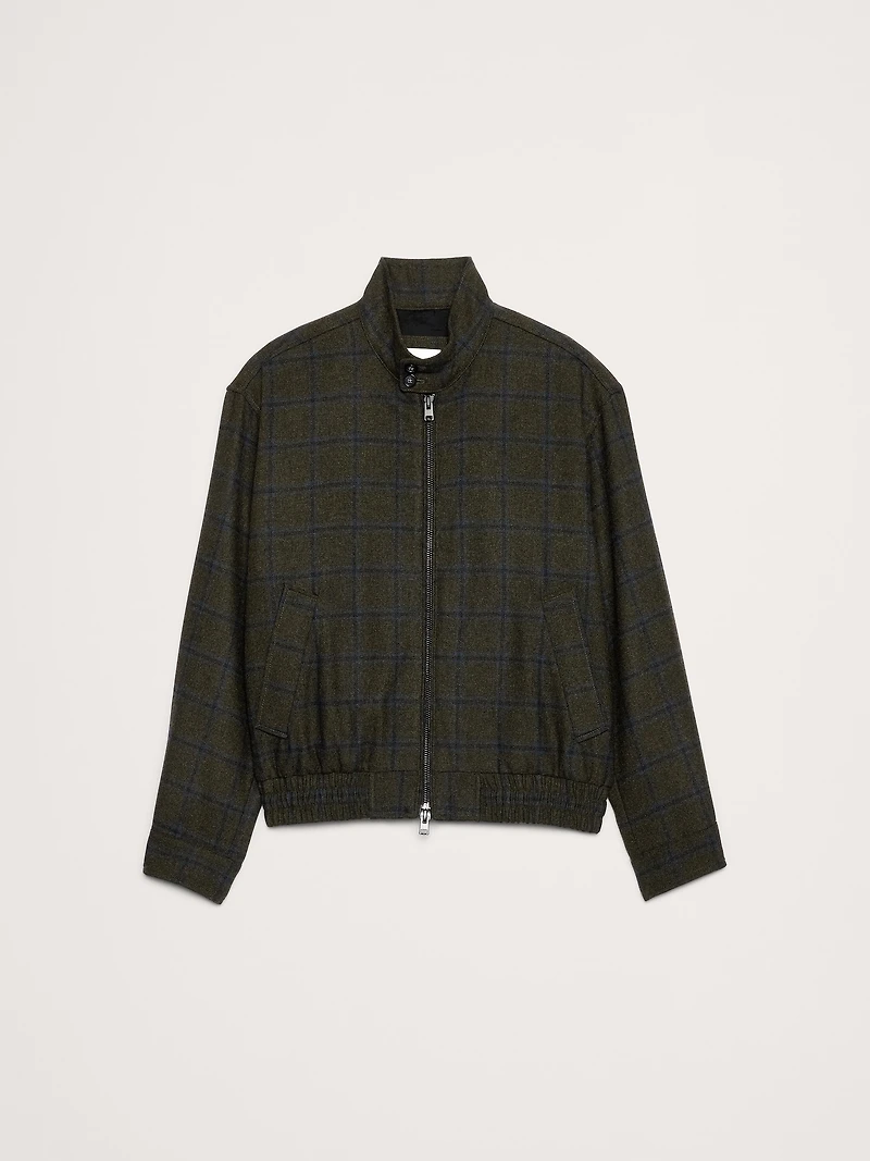 Plaid Flannel Harrington Jacket