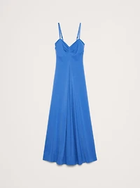 Stretch-Sateen Sweetheart Maxi Dress