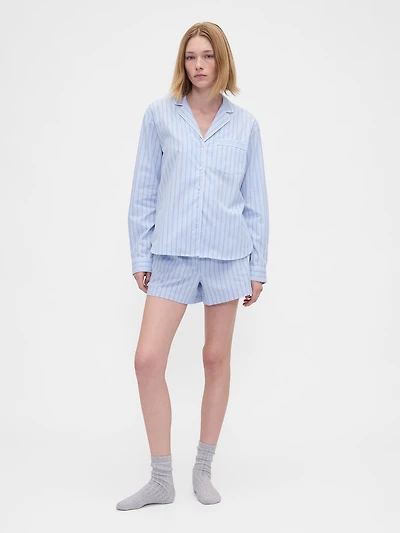 Poplin Logo PJ Boxer Shorts