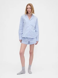 Poplin Logo PJ Boxer Shorts