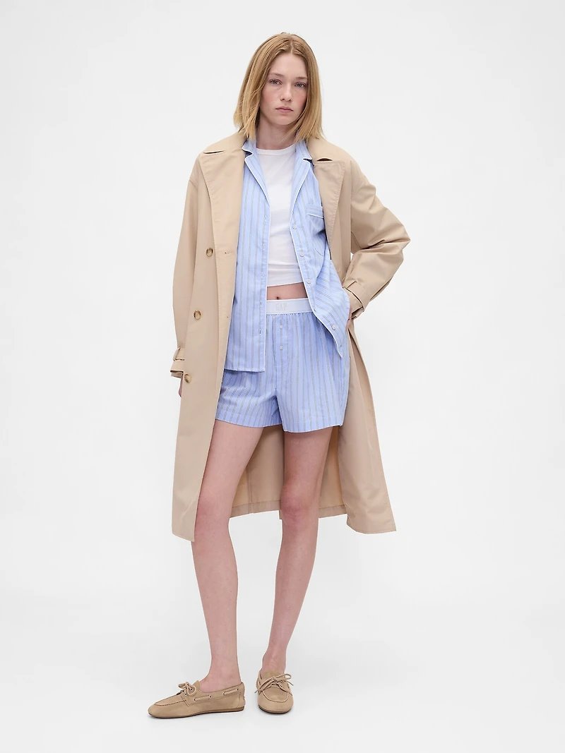 Poplin Logo PJ Boxer Shorts