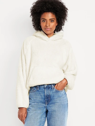 Oversized Sherpa Pullover Hoodie