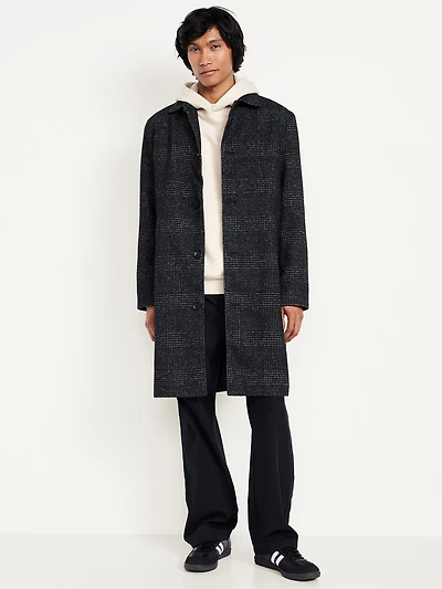 Plaid Twill Topcoat