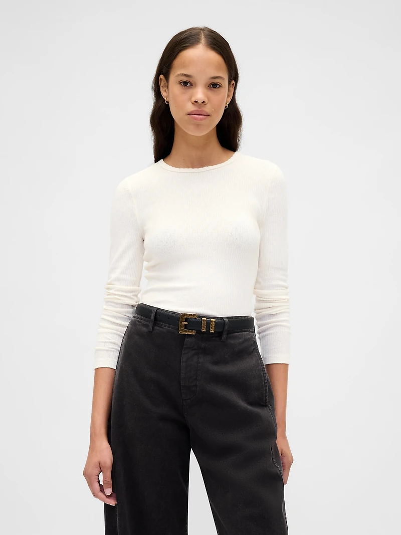 Vegan Pebble Leather Belt
