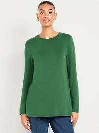 Luxe Long-Sleeve Crew-Neck Tunic