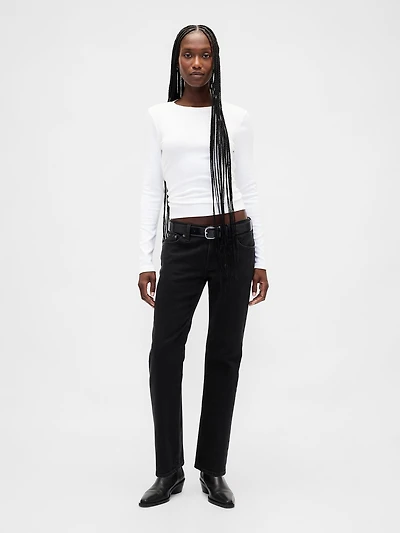 Low Rise '90s Slim Straight Jeans