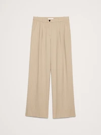 The Soho Pleated Wide-Leg Pant Drapey Twill