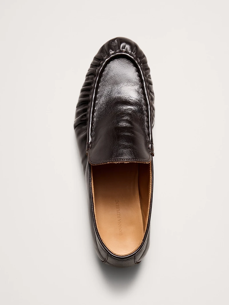 Leather Moc-Toe Loafer