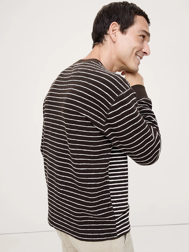 Mixed Stripe Relaxed Jersey T-Shirt