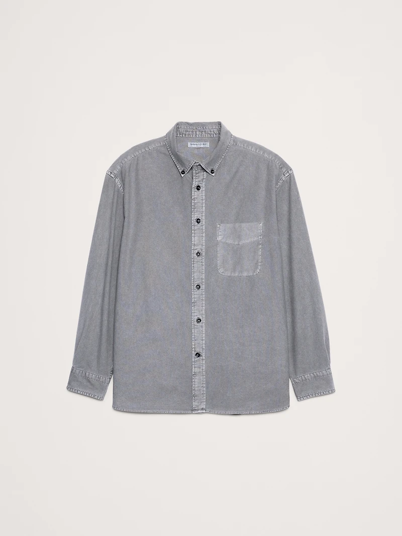 Relaxed-Fit Garment Dye Oxford Shirt