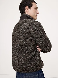 Bouclé Fleece Zip-Up Sweatshirt