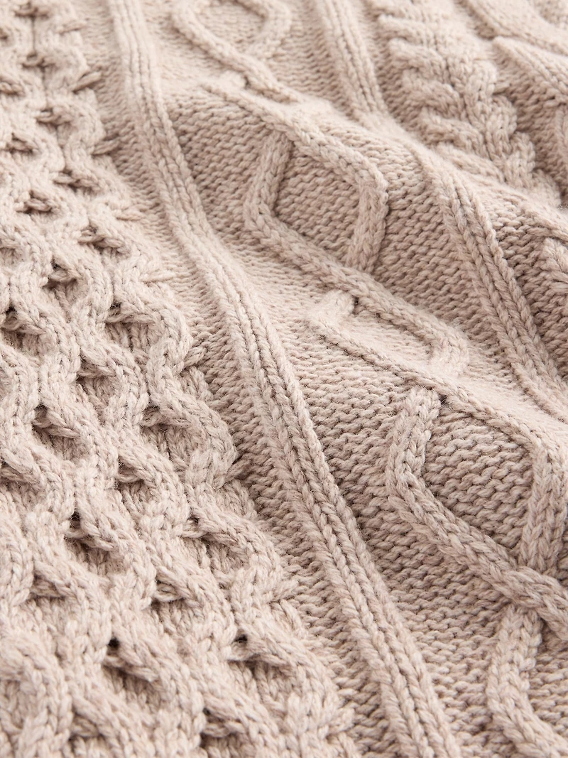 Cable-Knit Mini Sweater Dress