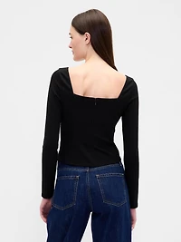 Double Knit Sweetheart Top