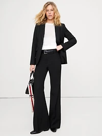 High-Rise Flare Italian Lightweight Wool Pant