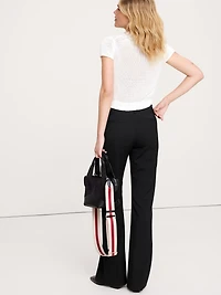 High-Rise Flare Italian Lightweight Wool Pant