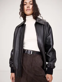 Luxe Wool-Blend Turtleneck T-Shirt