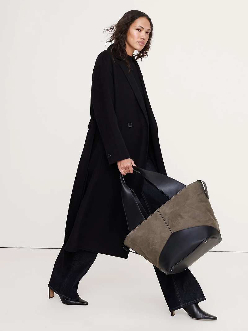 Large Patchwork Medium Zip Tote