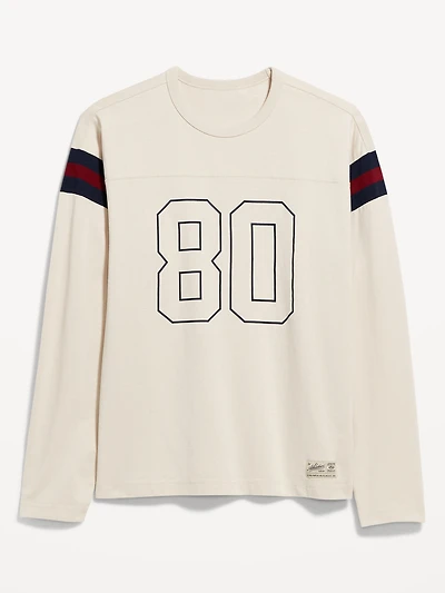 Heavyweight Long-Sleeve Football-Style T-Shirt