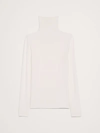 Luxe Wool-Blend Turtleneck T-Shirt