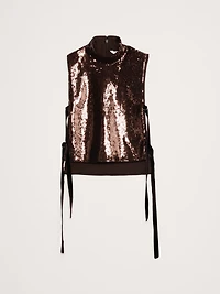 Sequin Open-Side Top