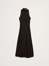 Stretch-Crepe Maxi Dress
