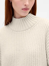 Oversized Turtleneck Mini Sweater Dress