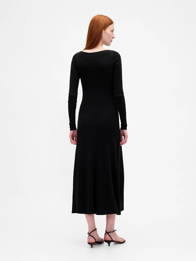 Lightweight CashSoft Rib Maxi Sweater Dress