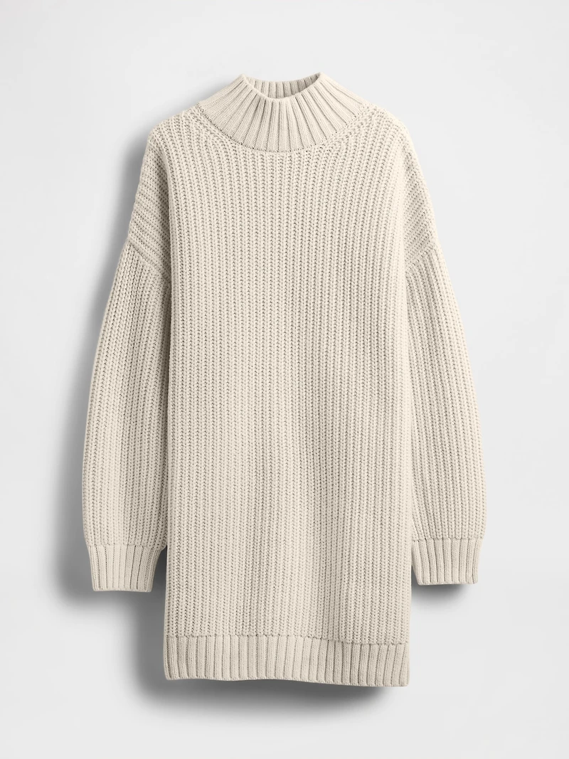 Oversized Turtleneck Mini Sweater Dress