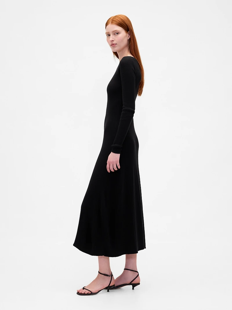 Lightweight CashSoft Rib Maxi Sweater Dress