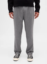 Wool-Blend Relaxed Straight Trousers