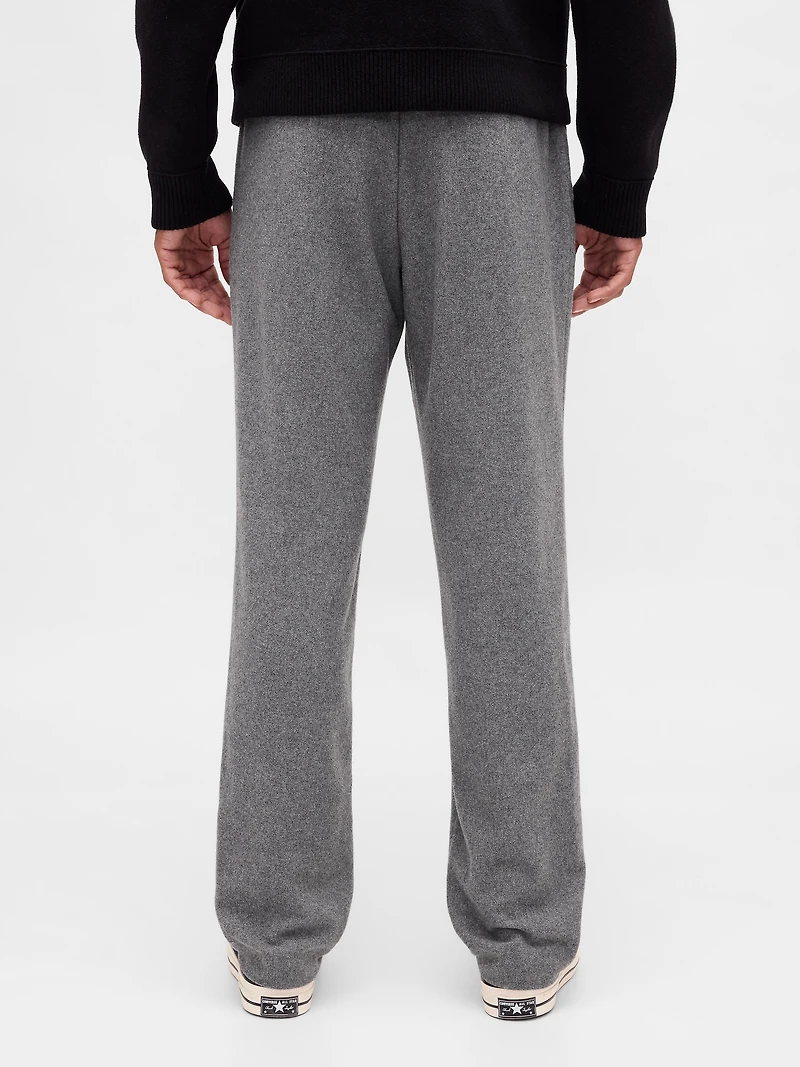 Wool-Blend Relaxed Straight Trousers