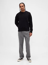 Wool-Blend Relaxed Straight Trousers