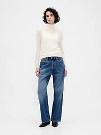 Pointelle Turtleneck Sweater