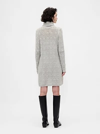 CashSoft Pointelle Turtleneck Sweater Dress