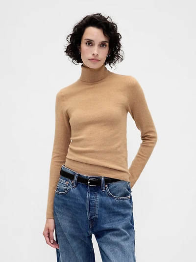CashSoft Stretch Turtleneck Sweater