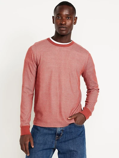 Crew-Neck Waffle T-Shirt