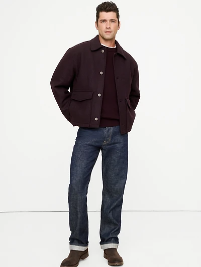Double-Faced Wool-Blend Utility Jacket