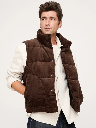 Corduroy Puffer Vest